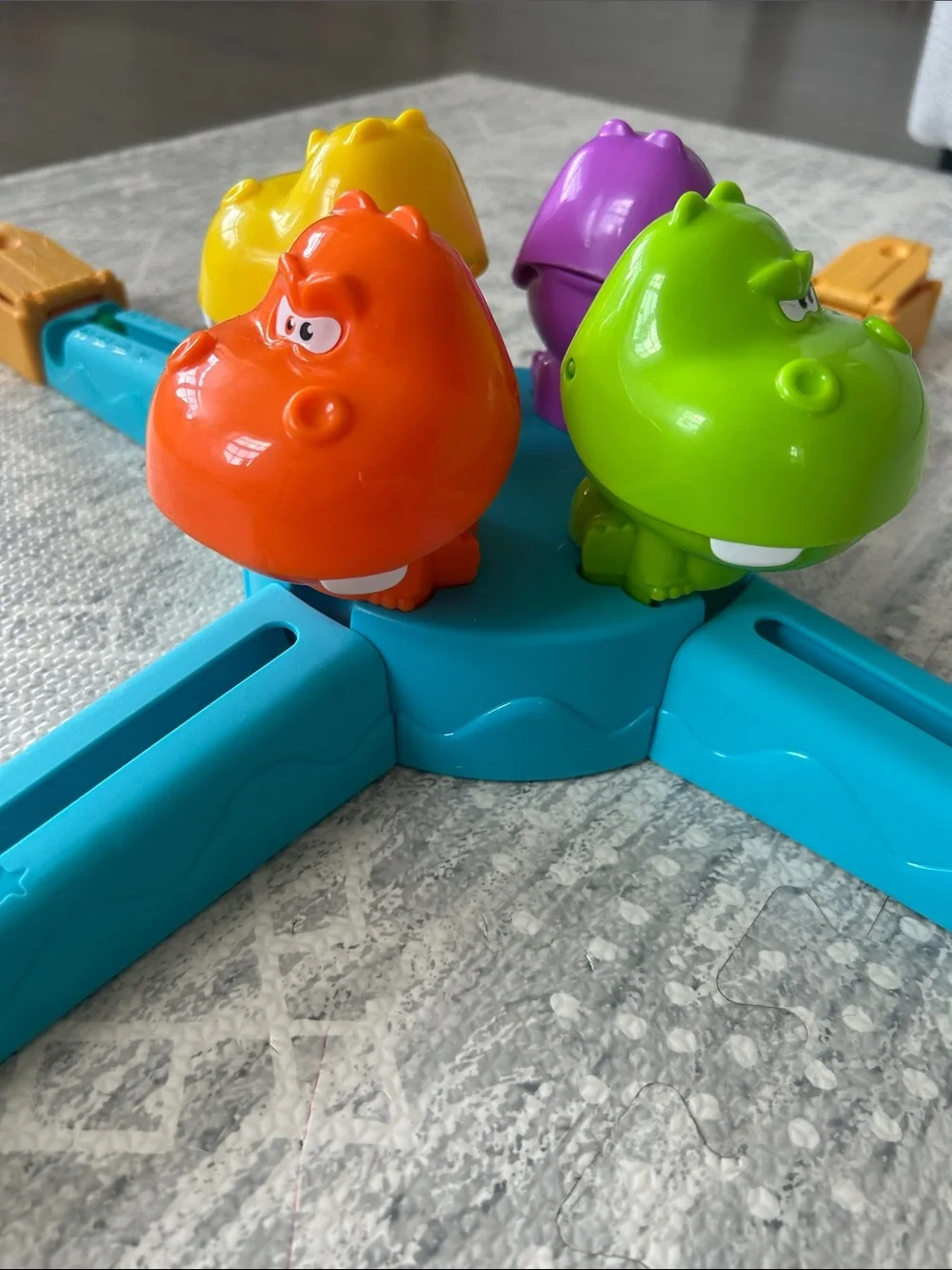 Kids 4-Arm Pop & Spin Stacking Toy - Blue, Yellow, Orange, Green, Purple